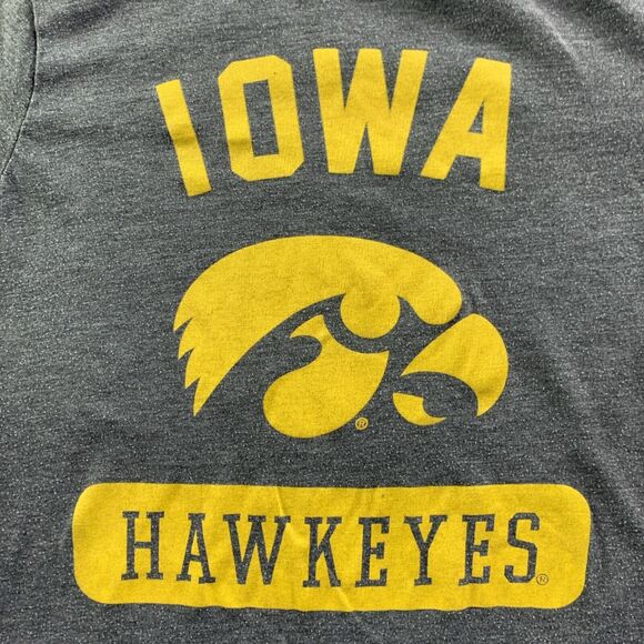 Iowa Hawkeyes Shirt Youth Small Gray Yellow Short Sleeve Heathered Tee College - Picture 3 of 7